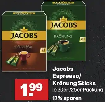 Handelshof Jacobs Espresso/Krönung Sticks 20er/25er Packung Angebot