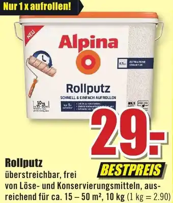 B1 Discount Baumarkt Alpina Rollputz 10 kg Angebot