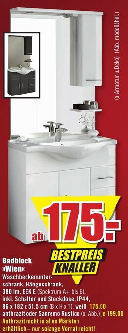 B1 Discount Baumarkt Badblock ,,Wien" Angebot