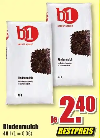 B1 Discount Baumarkt b1 Rindenmulch 40 L Angebot
