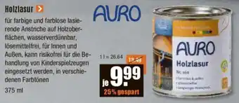 V Baumarkt Auro Holzlasur 375 ml Angebot