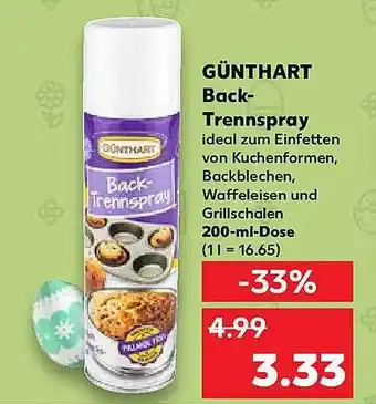 Kaufland Günthart back-trennspray Angebot