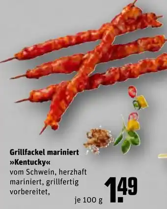 REWE Grillfackel mariniert Kentucky 100 g Angebot