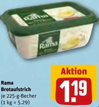 REWE Rama Brotaufstrich 225 g Becher Angebot