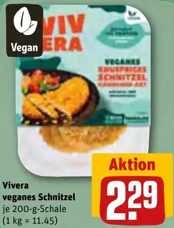 REWE Vivera Veganes Schnitzel 200 g Schale Angebot