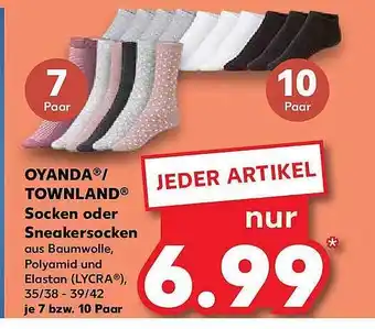 Kaufland Oyanda & townland socken oder sneaksocken Angebot