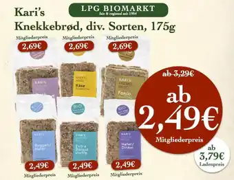 LPG Biomarkt Kari's knekkebrød Angebot