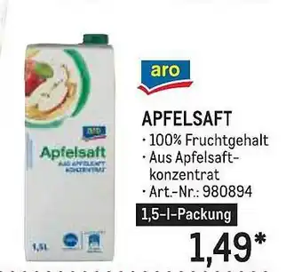 METRO Aro apfelsaft Angebot