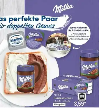 METRO Milka haselnusscreme Angebot