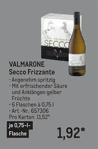 METRO Valmarone secco frizzante Angebot