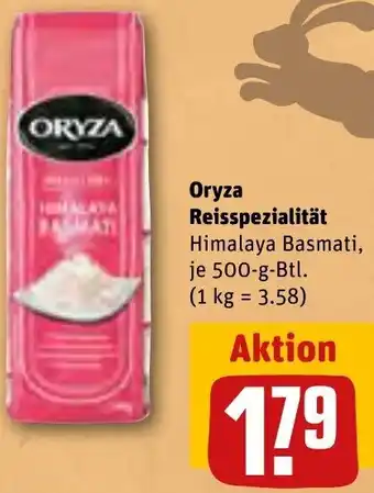 REWE Oryza Reisspezialität 500 g Btl. Angebot