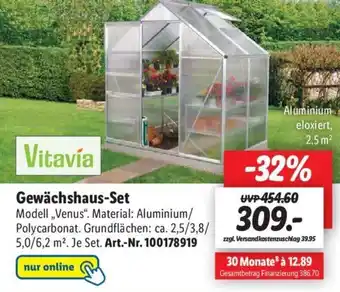 Lidl Vitavia Gewächshaus Set Angebot