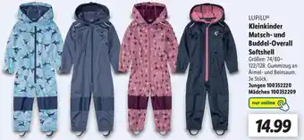 Lidl Lupilu Kleinkinder Matsch und Buddel Overall Softshell Angebot