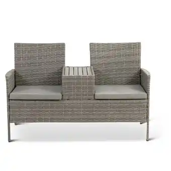 toom Baumarkt Gartenbank 'belinda' 2-sitzer grau/braun 141 x 86,5 x 66 cm Angebot