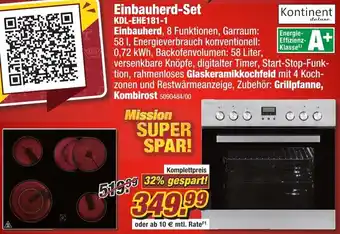 Poco Kontinent Einbauherd Set KDL-EHE181-1 Angebot