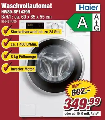 Poco Haier Waschvollautomat HW80-BP1439N Angebot