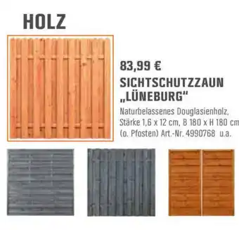 OBI Holz Sichtschutzzaun ,,Lüneburg" Angebot