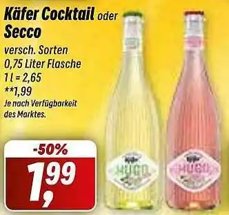 Simmel Käfer cocktail oder secco Angebot