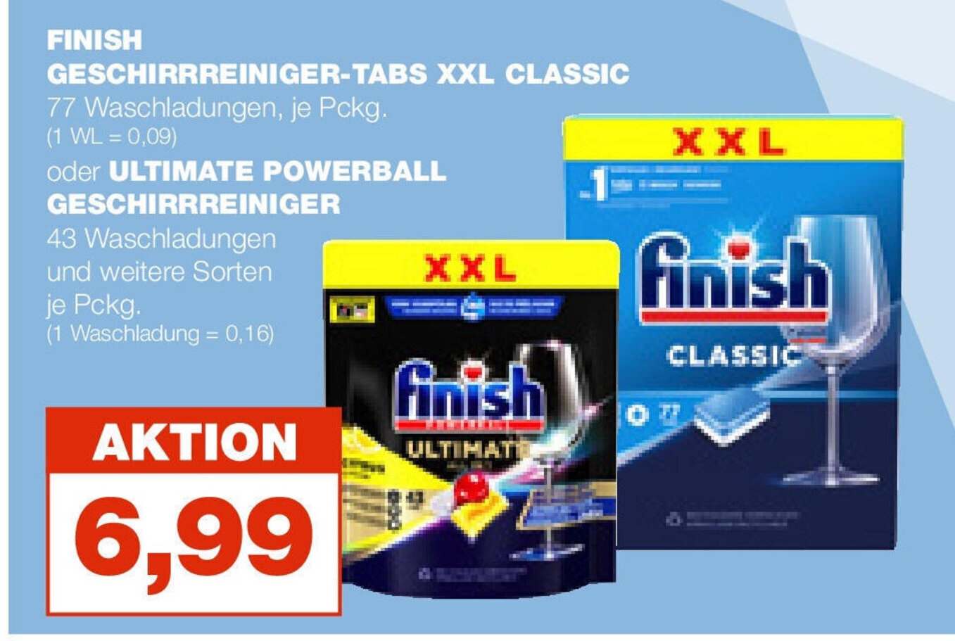 Finish Geschirrreiniger Tabs XXL o. Classic Ulnimate 77/43st Angebot