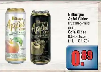 alldrink Bitburger Apfel Cider Oder Cola Cider Angebot