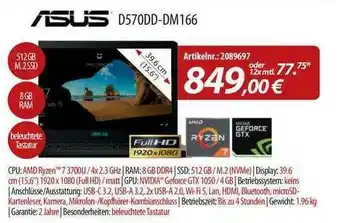 ACom PC Asus D570DD-DM166 Angebot