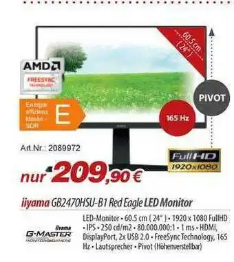 ACom PC Iiyama GB2470HS-B1 Red Eagle Led Monitor Angebot