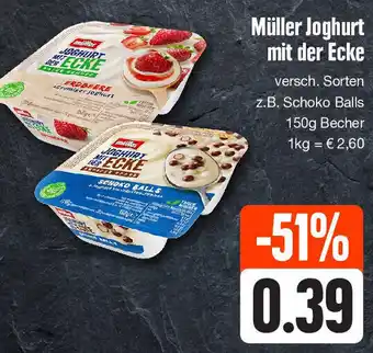 Edeka Müller Joghurt mit der Ecke 150 g Becher Angebot