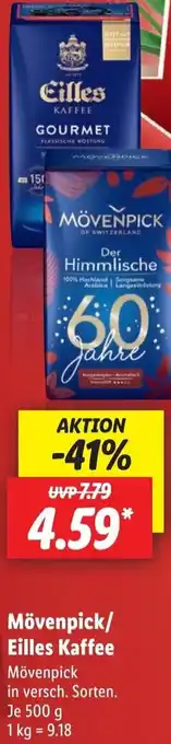 Lidl Mövenpick/Eilles Kaffee 500 g Angebot