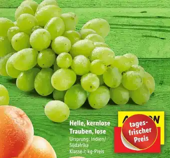 Lidl Helle, kernlose Trauben, lose Angebot