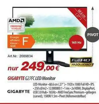 ACom PC Gigabyte G2FC Led Monitor Angebot