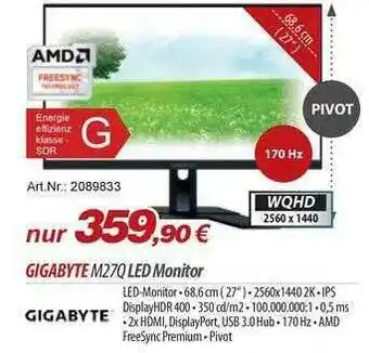 ACom PC Gigabyte M27q Led Monitor Angebot