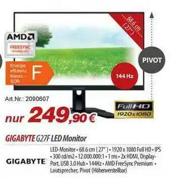 ACom PC Gigabyte G27F Led Monitor Angebot