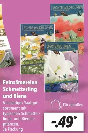 Lidl Feinsämereien Schmetterling und Biene Angebot