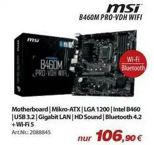 ACom PC Msi B460m Pro-vdh Wifi Motherboard Angebot