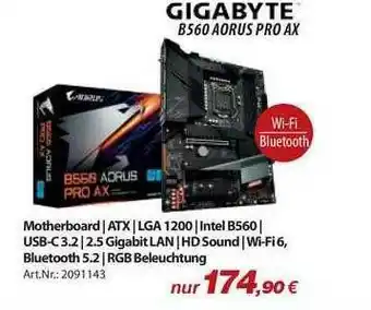 ACom PC Gygabyte B560 Aorus Pro Ax Motherboard Angebot