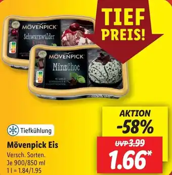 Lidl Mövenpick Eis 900/850 ml Angebot