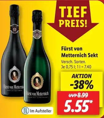 Lidl Fürst von Metternich Sekt 0,75 L Angebot