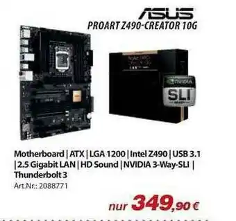 ACom PC Asus Proart Z490-creator 10g Motherboard Angebot