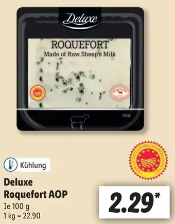 Lidl Deluxe Roquefort AOP 100 g Angebot