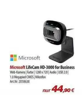 ACom PC Microsoft Lifecam Hd-3000 For Business Angebot