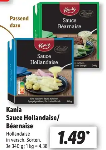 Lidl Kania Sauce Hollandaise/Béarnaise 340 g Angebot