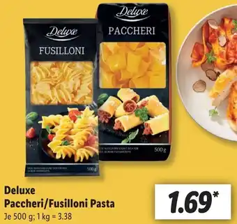 Lidl Deluxe Paccheri/Fusilloni Pasta 500 g Angebot