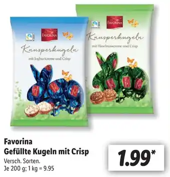 Lidl Favorina Gefüllte Kugeln mit Crisp 200 g Angebot