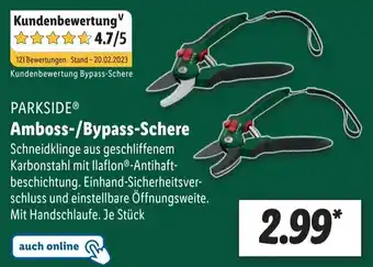 Lidl Parkside Amboss/Bypass Schere Angebot