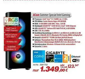 ACom PC Acom Sommer Special Intel Gaming Angebot