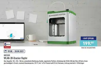 Aldi Nord Bresser Wlan-3d-drucker Raptor Angebot