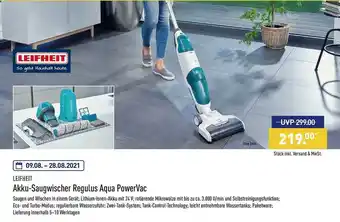 Aldi Nord Leifheit Akku-saugwischer Regulus Aqua Powervac Angebot