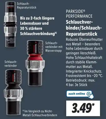 Lidl Parkside Performance Schlauchverbinder/Schlauch Reparaturstück Angebot