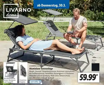 Lidl Livarno Home Aluminium Sonnenliege Angebot