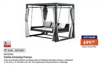 Aldi Nord Home Deluxe Pavillon-gartenliege Provence Angebot